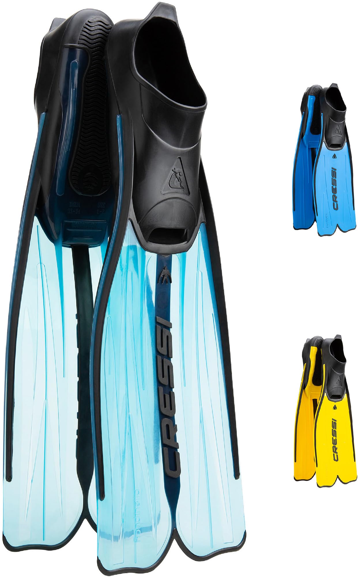 Cressi Adult Snorkeling Full Foot Pocket Fins, Good Thrust, Light Fin, Rondinella: Designed and Made in Italy