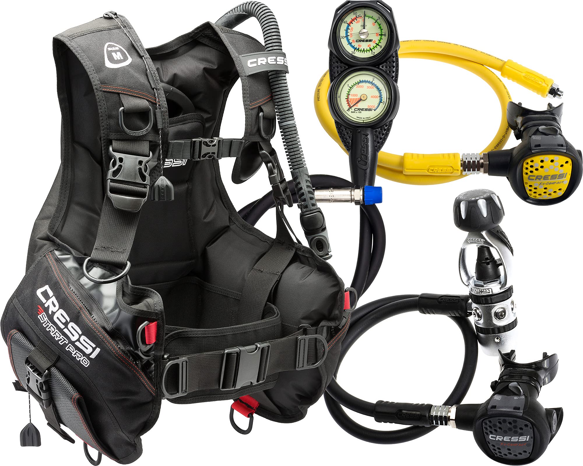CRESSI Scuba Diving Package for Passionate Divers - All Equipment Needed for Start - Start-er Pro Pack: Made in Italy, Quality Since 1946