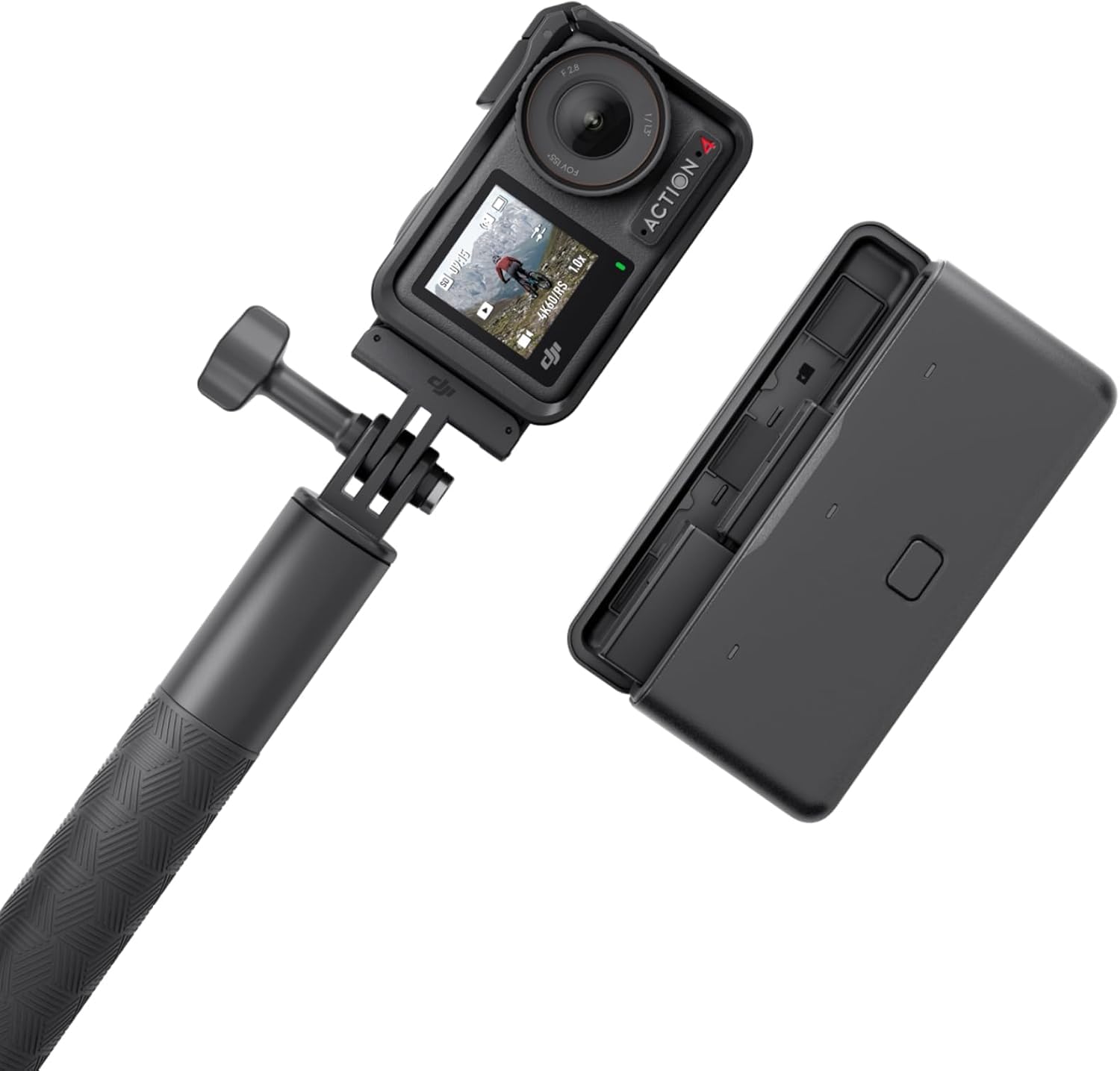 DJI Osmo Action 4 Adventure Combo, 4K/120fps Waterproof Action Camera with a 1/1.3-Inch Sensor, 10-bit & D-Log M Color Performance, Up to 7.5 h with 3 Batteries, Outdoor Camera for Travel, Biking