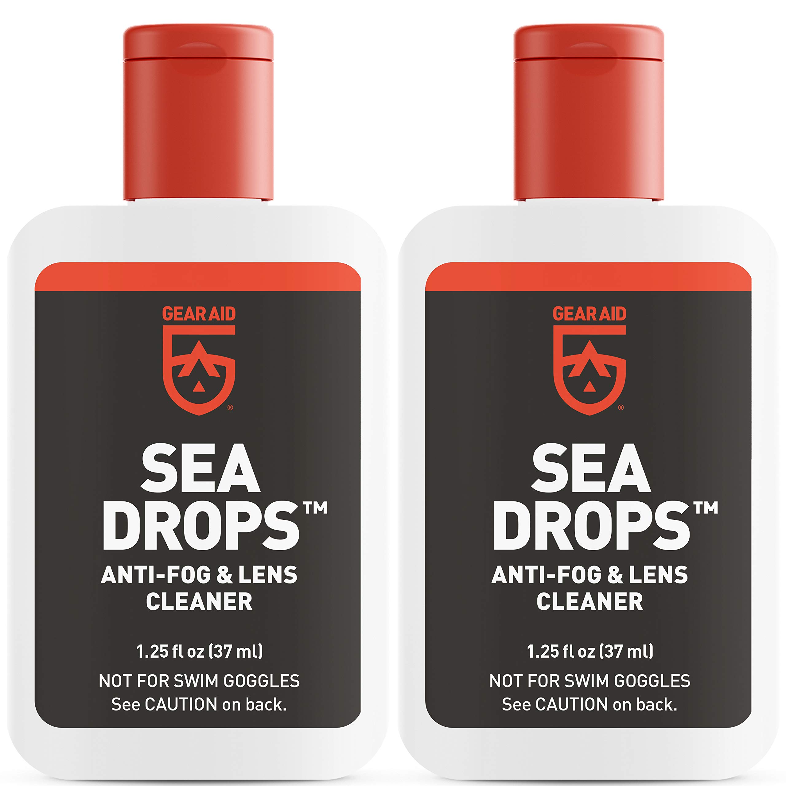 GEAR AID Sea Drops Cleaner and Anti-Fog for Dive and Snorkel Masks, Clears Up Dirty, Foggy Lenses, 1.25 fl oz