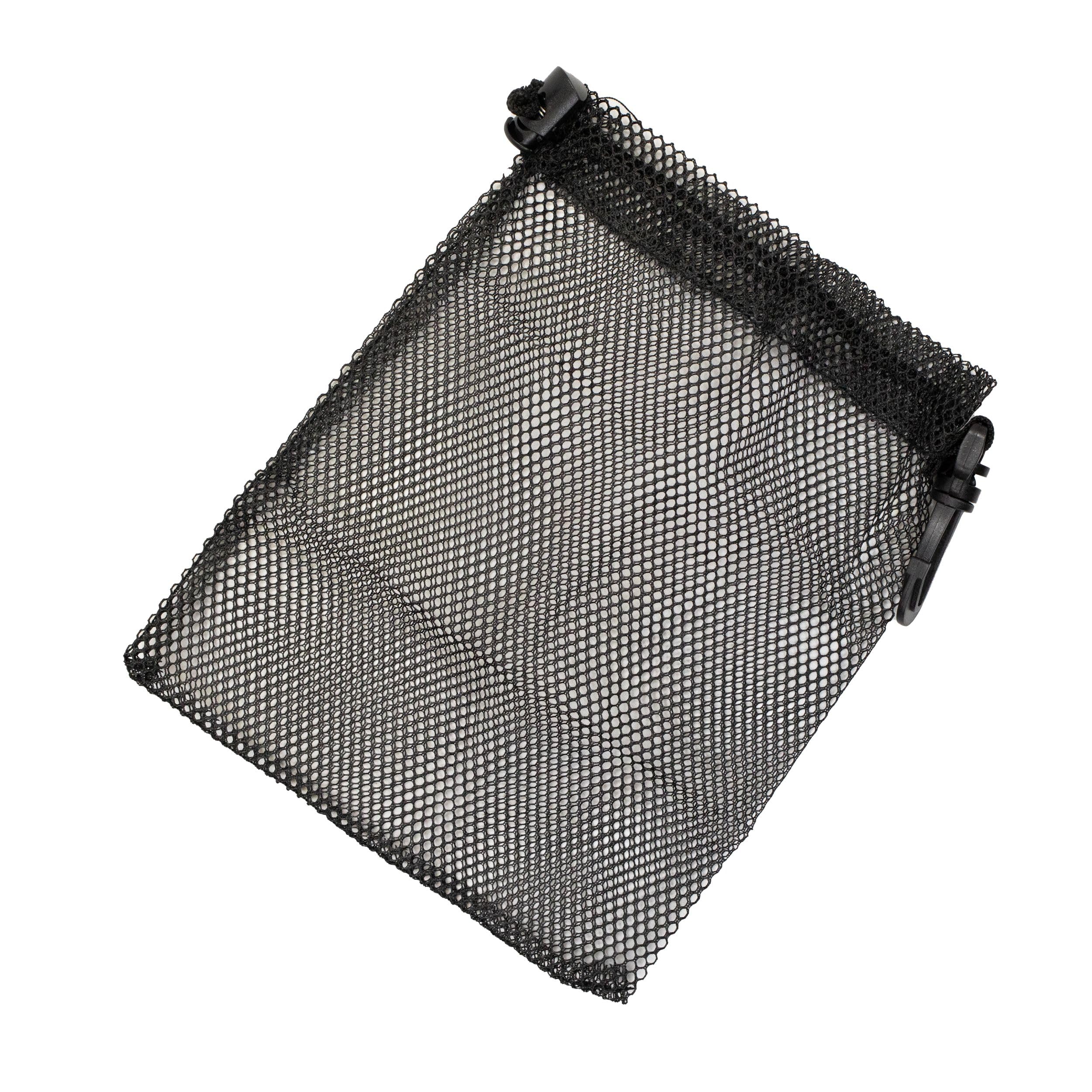 Scuba Choice Storage Mesh Bag for Snorkel & Dive Mask, 9"x6.5", Durable Polyester/Nylon Multi-Purpose Pouch with Clip Side Lock Snorkeling, Diving Gear, Accessories - Black