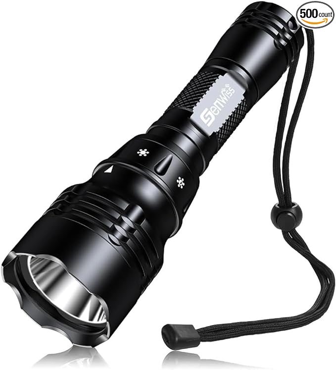 Scuba Diving Flashlight Dive Torch 2000 Lumen Waterproof Underwater XM-L2 LED Submarine Lights Holder with Charger for Under Water Deep Sea Cave at Night